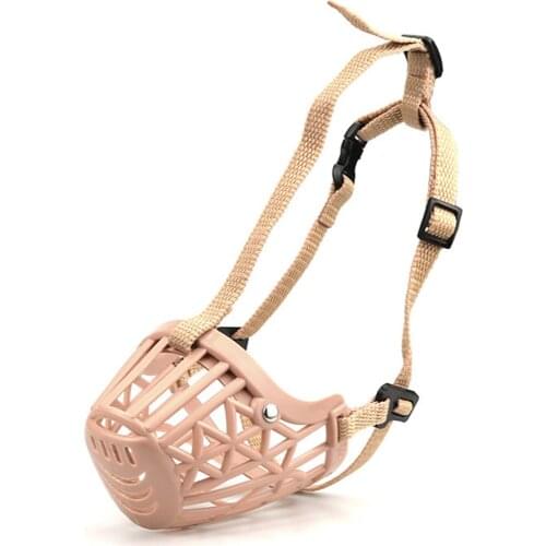 Large Pet Dog Basket Muzzle Mouth Cover Mesh Cage No Barking Biting Chewing Outdoor Use Adjustable Collars, Harnesses & Leads