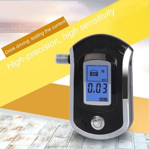 Digital Breath Alcohol Tester Breathalyzer with LCD Dispaly with 5 Mouthpieces Police Alcohol Parking Breathalyser dropshipping