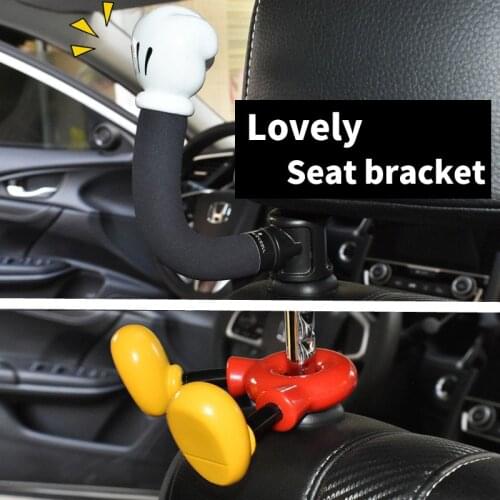 Cute cartoon 1PC Car Mount Holder Car seat bracket Adjustable backrest bracket Multifunctional Removable Shelves Vehicle rack
