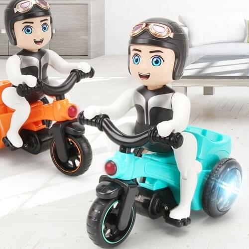 Children Stunt Electric Tricycle Chargeable Toy Car with Light Effects Rotating Super Trick NSV775