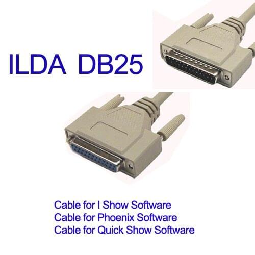 DIY Newest Professional DJ CLUB LIGHTING DB25 ILDA MALE FEMALE CABLE FOR PANGOLIN QUICKSHOW