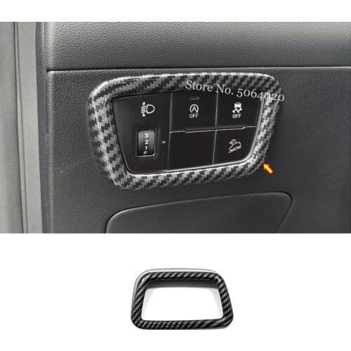 For Hyundai Tucson NX4 2021 2022 ABS Carbon Car Headlamps Adjustment Switch Cover Trim Sticker Car Accessories Styling 1PCS