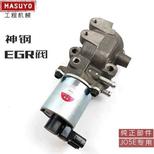 For Shengang SK200 210 250-8 Super 8 waste gas valve Kobelco 260-8EGR valve J05E engine exhaust valve