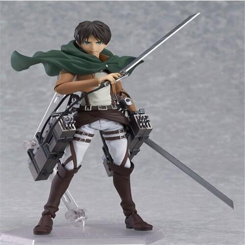 14CM Anime Attack on Titan 207 Figma Allen Yeager Action PVC Figurine Allen Collectible Toy Figures Model Doll Figure