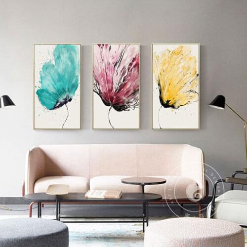 Beautiful Watercolor Flowers Canvas Painting Modern Posters and Prints Wall Colorful Pictures for Living Room Studio Home Decor