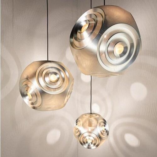 Creative stainless steel geometric chandelier post modern restaurant bar cafe living room space ball light led fixture led lamps