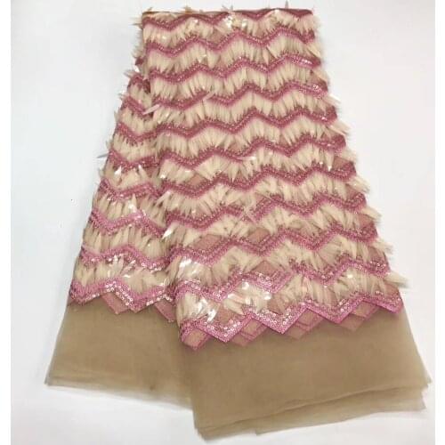 Sequin Embroidery Lace, Nigerian Blush Pink Lace Fabrics, African Lace Fabric 2021 With Flower X18872
