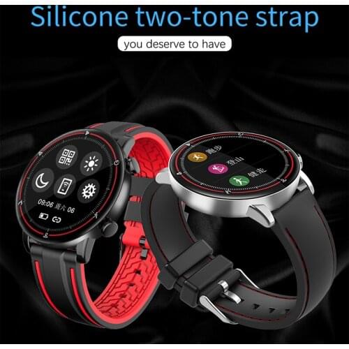 1.28 Inch LCD Multifunctional Waterproof Smart Watch Round Color Screen Silicone Strap Heart Rate Sports Bracelet Unisex PUO88