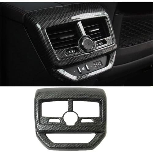 Car Interior Mouldings ABS Rear Armrest Air Vent Outlet Cover Trim Decoration Fit For 2017 Peugeot 5008 Car Styling Accessories