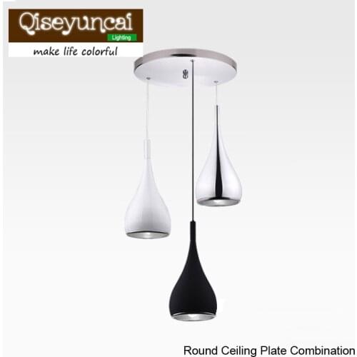 2016 new 3 Pcs/Lot American Style Pendant Lamp Aluminum Dia16cm*H120cm For ONE Pendant Light Kitchen Lamp With the Ceiling Plate