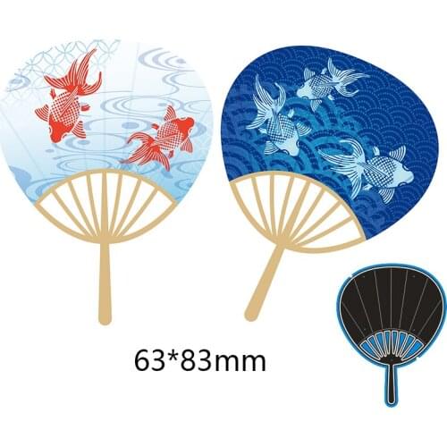 63*83mm Traditional chinese style fan new Metal Cutting dies Stencils DIY Scrapbooking Paper Cards Craft Making Craft Decoration