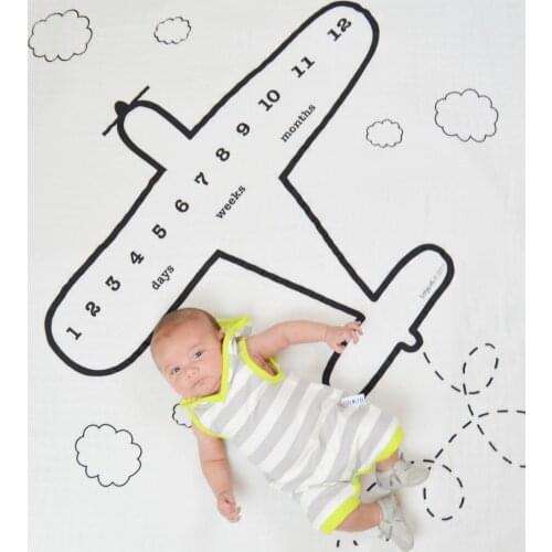 Newborn Baby Blankets for Photos Background Photography Monthly Growth Milestone Numbers Props Stroller Cover Baby Blanket 100CM