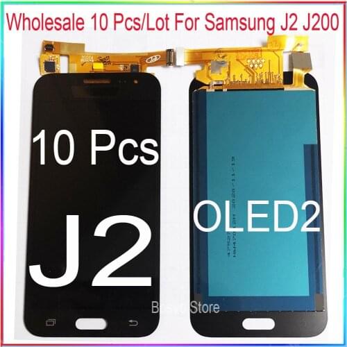 Wholesale 10 Pcs/Lot for Samsung J2 2015 J200 LCD Screen display with touch Digitizer assembly
