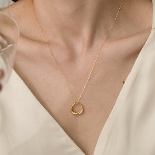 Brass With 18K Gold Tie Knot Necklace Women Jewelry Designer T Show Runway Gown Rare INS Japan