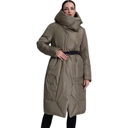 New Women Down Jacket Long Parka Female Hooded Quilted Coat Puffer Clothes Outwear High Quality Warm Windproof Office Lady18-253