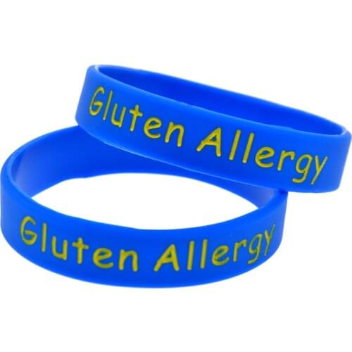 1PC Alert Gluten Allergy Silicone Wristband for Daily Reminder Kid Size