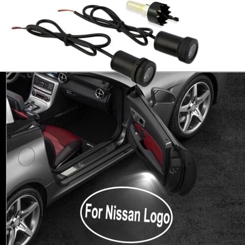 Car Door LED Light Logo Emblem Projector Shadow Lamp For Nissan Qashqai X trail Rogue Juke Teana Sunny Patrol Terra Versa Sentra
