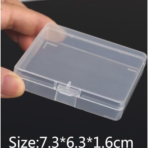 Thick Transparent Plastic Small square Boxes Packaging Storage Box With Lid for jewelry box, Accessories Finishing Box