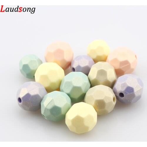 100pcs Multicolor Faceted Acrylic Beads 8/10mm Round Loose Spacer Beads for Jewelry Making DIY Necklace Bracelet Accessories