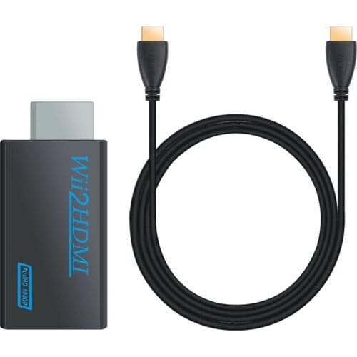 For Wii to HDMI-compatible Converter Support 1080P 3.5mm Audio for Wii2 Adapter High Speed Cable for HD TV PC Monitor Converter