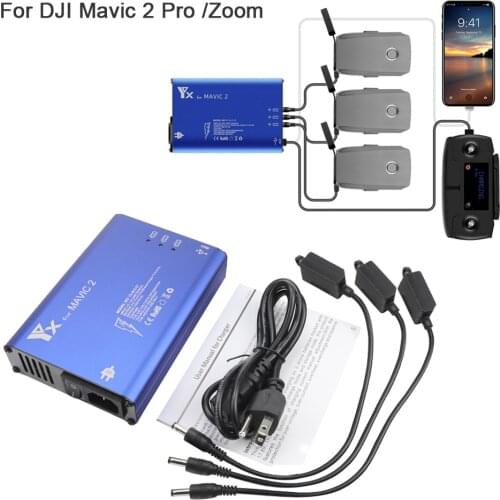 5 in 1 Battery Charger Hub for DJI Mavic 2 Pro Zoom Drone Remote Controller Battery SmartPhone Charging Hub