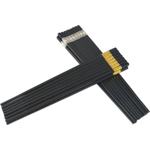 1 Pair 27CM Chinese Chopsticks Pointed Tableware Food Sticks Alloy Sushi Non-Slip Household Kitchen Utensils Reusable Gifts