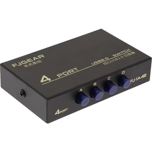 4Ports USB Manual Sharing Switch HUB Selector for Printer Scanner