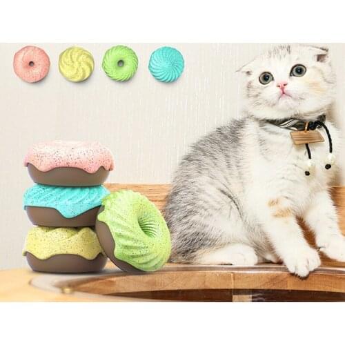 4Pcs Donut Air Freshener Deodorizer Solid Aroma Washable Lasting Aromatherapy for Cat Dog Rabbit House Box Litter Kennel Cattery