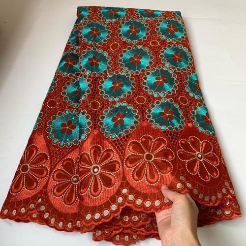 5Yards Swiss Lace Fabrics For Women African 100%Cotton Embroidery Lace Swiss Voile Lace In Switzerland Dubai Style Nigerian Lace