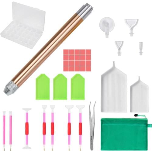 5D Diamond Point Drill Pen DIY 35pcs Diamond Painting Accessories Cross Stitch DIY Craft Sewing Embroidery Diamond Painting Tool