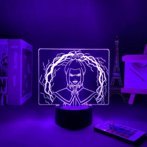 Anime 3d Lamp Acrylic Led Night Light Avatar The Last Airbender for Kids Child Bedroom Decor Nightlight Avatar Azula Gift