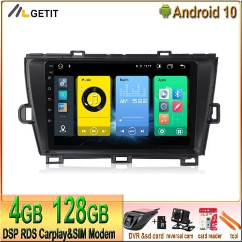 4G+128G Carplay 9'' Android 10 for Toyota Prius XW30 2009 - 2015 4G Car Radio Navigation Audio