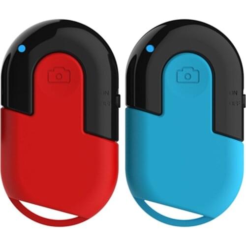 B2EF Black+ White/Red +Blue 2 Pieces of Bluetooth Camera Remote Shutter Support Most Phone Mini Portable Q03 Selfie