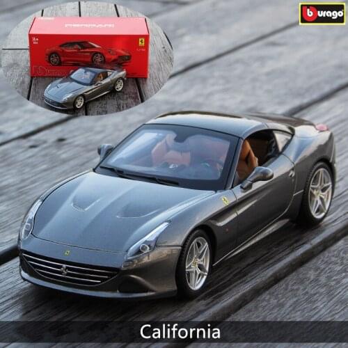 Bburago 1:18 California Silver Grey car alloy car model simulation car decoration collection gift toy Die casting model boy toy