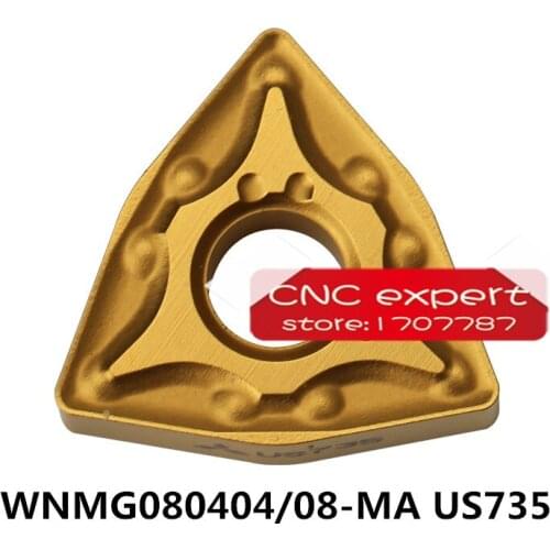 Free Shipping 10pcs WNMG080404-MA US735/WNMG080408-MA US735 Turning Inserts Suitable for WWLNR/ MWLNR Turning Inserts