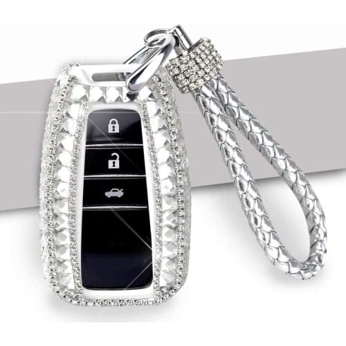 Car Key Chain Lady Key Ring with for Toyota Camry CHR Prado 2/3-button Keyless Entry Remote Control Smart Key