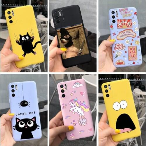 Cute Candy Painted Cover For Xiaomi Poco M3 Pro Case Soft Silicone Phone Cases For Xiaomi Poco M3 Pro M3Pro 5G Full Cover Bumper