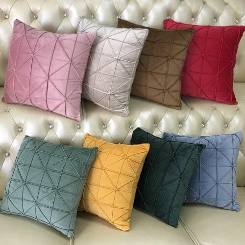 GY0776 Modern Fashion Color Candy Velvet Cushion Cover(No Filling) 1PC Throw Pillowcase Home Decorative Sofa