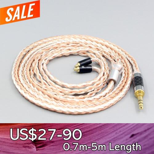 LN007692 16 Core OCC Silver Plated Mixed Headphone Earphone Cable For AKG N5005 N30 N40 MMCX Sennheiser IE300 IE900