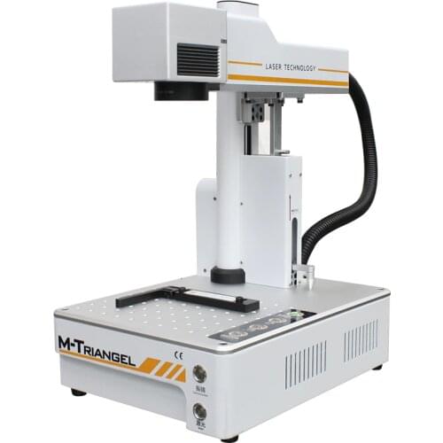 M-Triangel Mgones 20W Fiber Laser Metal Marking Machine Used for Aluminum Gold Silver Brass Engraving LCD Back Glass Remover