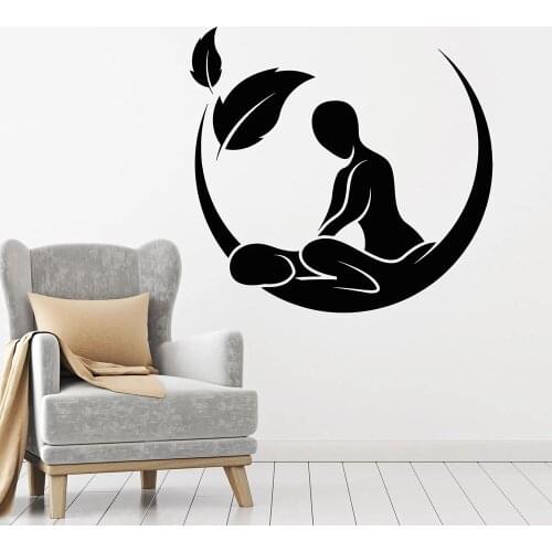 Wall Decal Massage Salon Spa Beauty Health Therapy Interior Decoration Door Window Vinyl Stickers Waterproof Art Wallpaper Q433