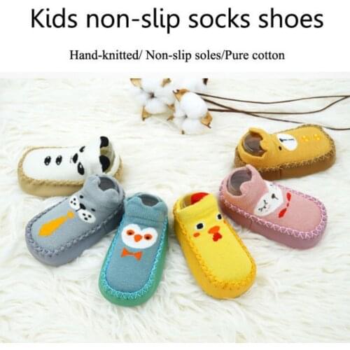 Cartoon Bear Baby Socks With Rubber Soles Infant Sock Newborn Autumn Winter Children Floor Socks Shoes Anti Slip Socks