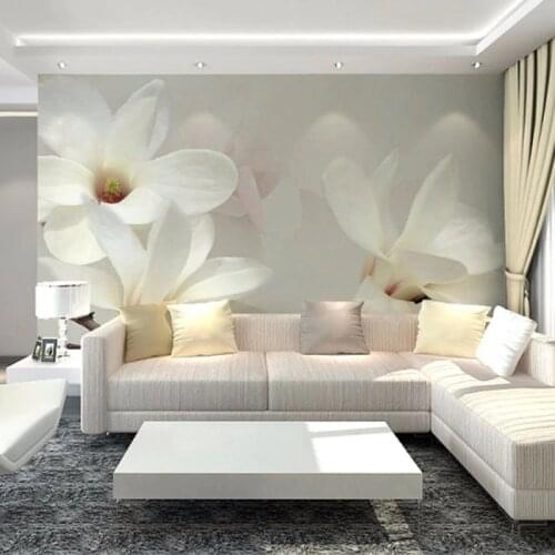 Custom 3D Photo Wallpaper Scenery For Walls 3D Magnolia Mural Painting Bedroom TV Background Home Decor Wall Paper Wallcoverings