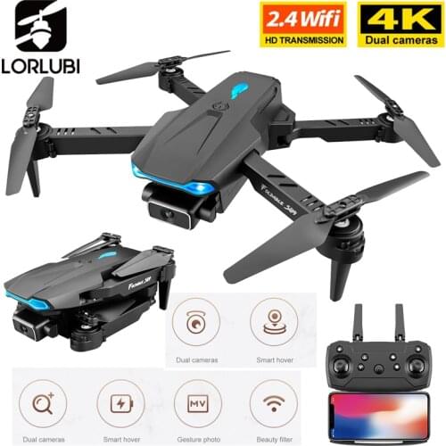 LORLUBI S89 Pro Mini Drone 4k HD Dual Camera Professional With Wifi Fpv Rc Dron Height hold Foldable Helicopters Quadcopter Toys