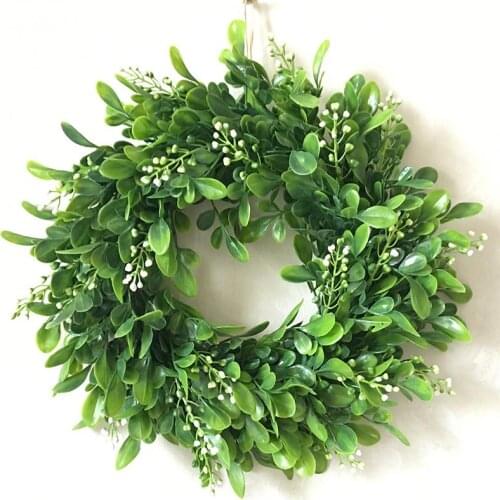 Lifelike Artificial Wreath Flowers Door Hanging Wall Window Decoration Wedding Party Christmas Decor 11.8" Diameter