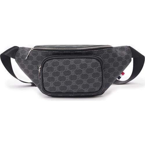 Luxury Fashion Brand Design Mens Waist Bag Letter Plaid Leather Belt Fanny Pack Shoulder Crossbody Chest Bag sac banane homme