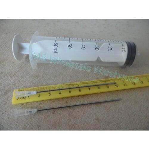 60ml Luer lock syringe + 16G 10cm long Blunt Tip Fill syringe dispensing Needle For Liquid Dispenser Adhesive Glue ink refilling
