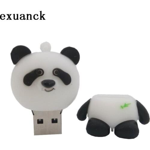 Exuanck usb sticks 10pcs cute cartoon panda model usb 2.0 memory pen drives 4GB 8GB 16GB 32GB usb flash drive