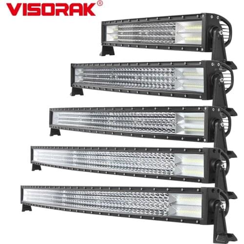 VISORAK 22 32 42 50 52 Inch Straight Curved Truck LED Bar Offroad LED Light Bar For JEEP Tractor Auto Car Pickup 4WD 4x4 SUV ATV