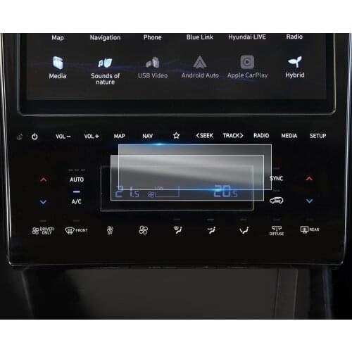 LFOTPP Car PET Screen Protector For Tucson NX4 2021 Rear Air Conditioning Display Auto Interior Protective Sticker Accessories